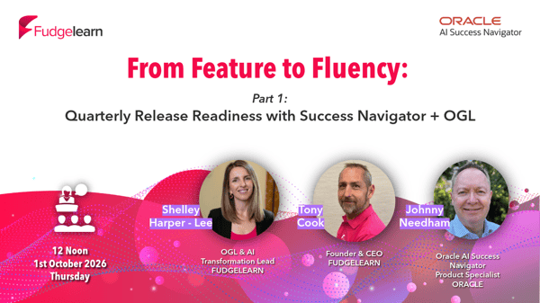 Success Navigator and Oracle Guided Learning Webinar Web banner 