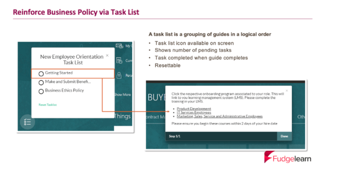 Fudgelearn - OGL Use Case Examples Task List