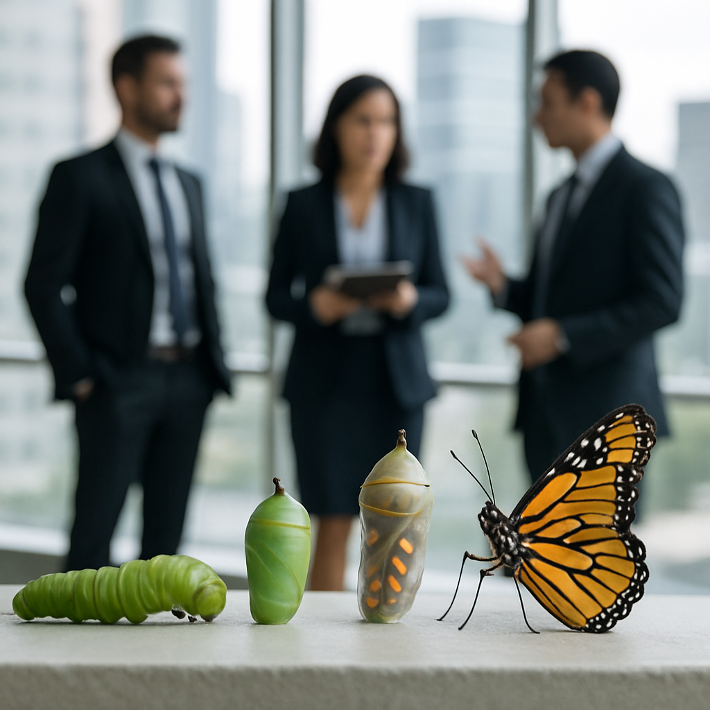 an image that demonstrated change and transformation in the business world with no wording