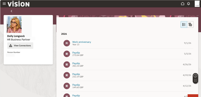 HCM Professional Activity Centre look and feel — screenshot 3